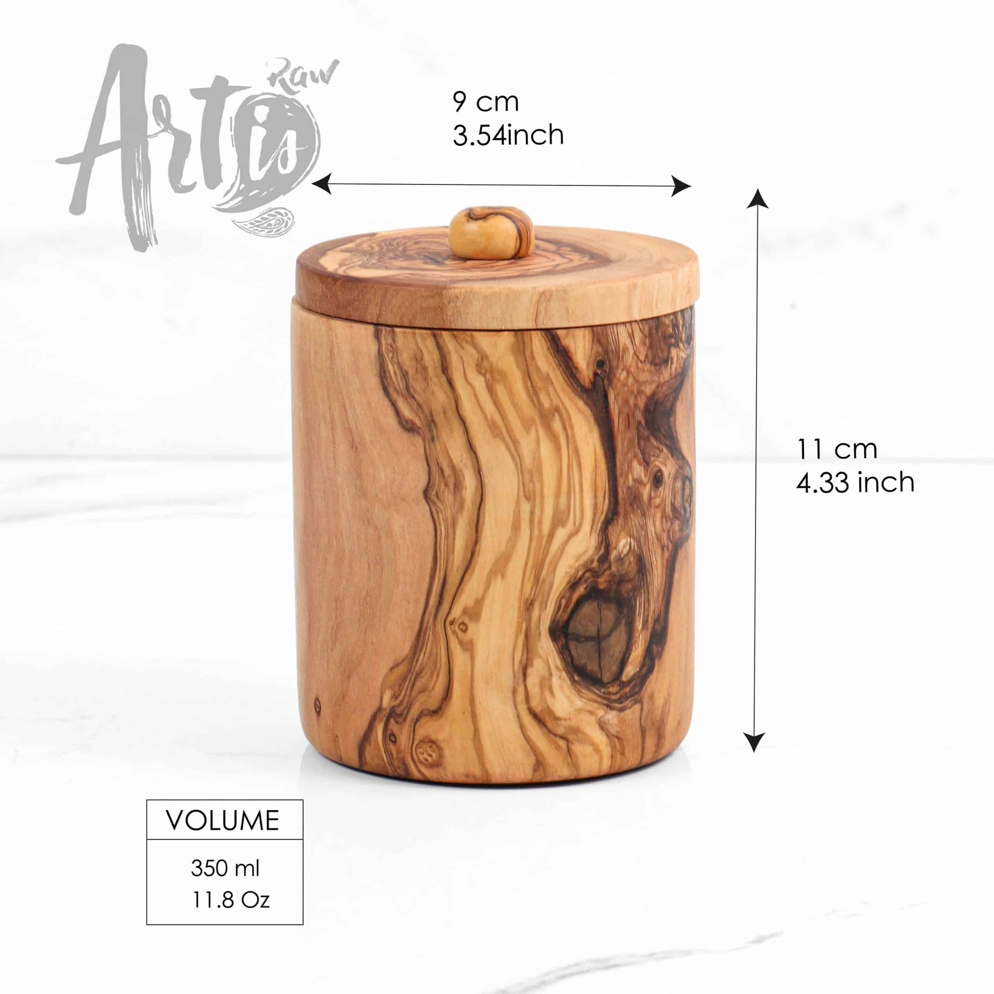 Spice Box Wood Handmade, with Wooden Spoon