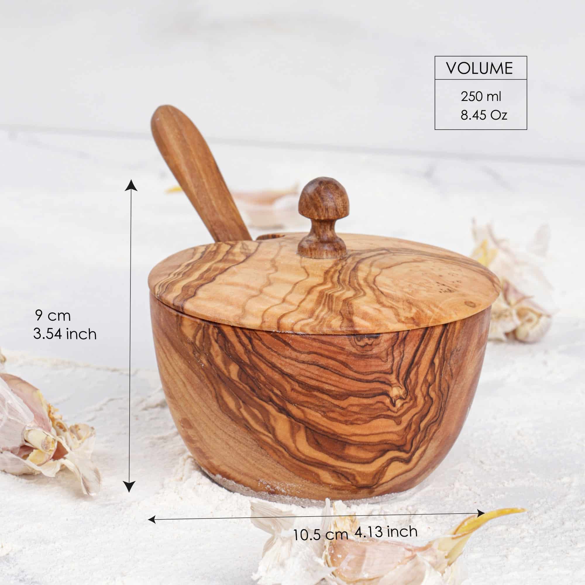 Handmade Spice Wooden Box with Spoon