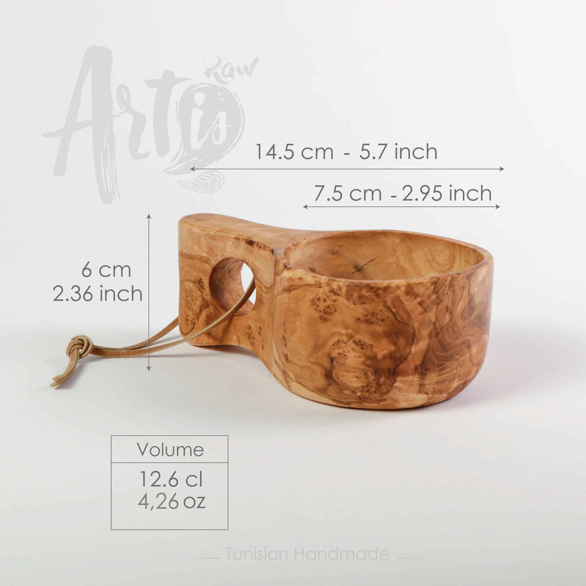 Handmade Wooden Kuksa Cup Set of 2