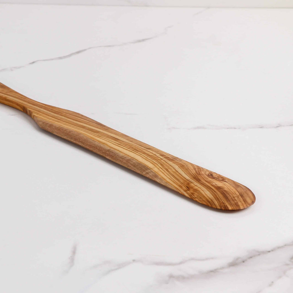 Straight Spatula Handmade from Olive Wood