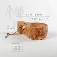 Kuksa Cup handmade of Tunisian Olive Wood