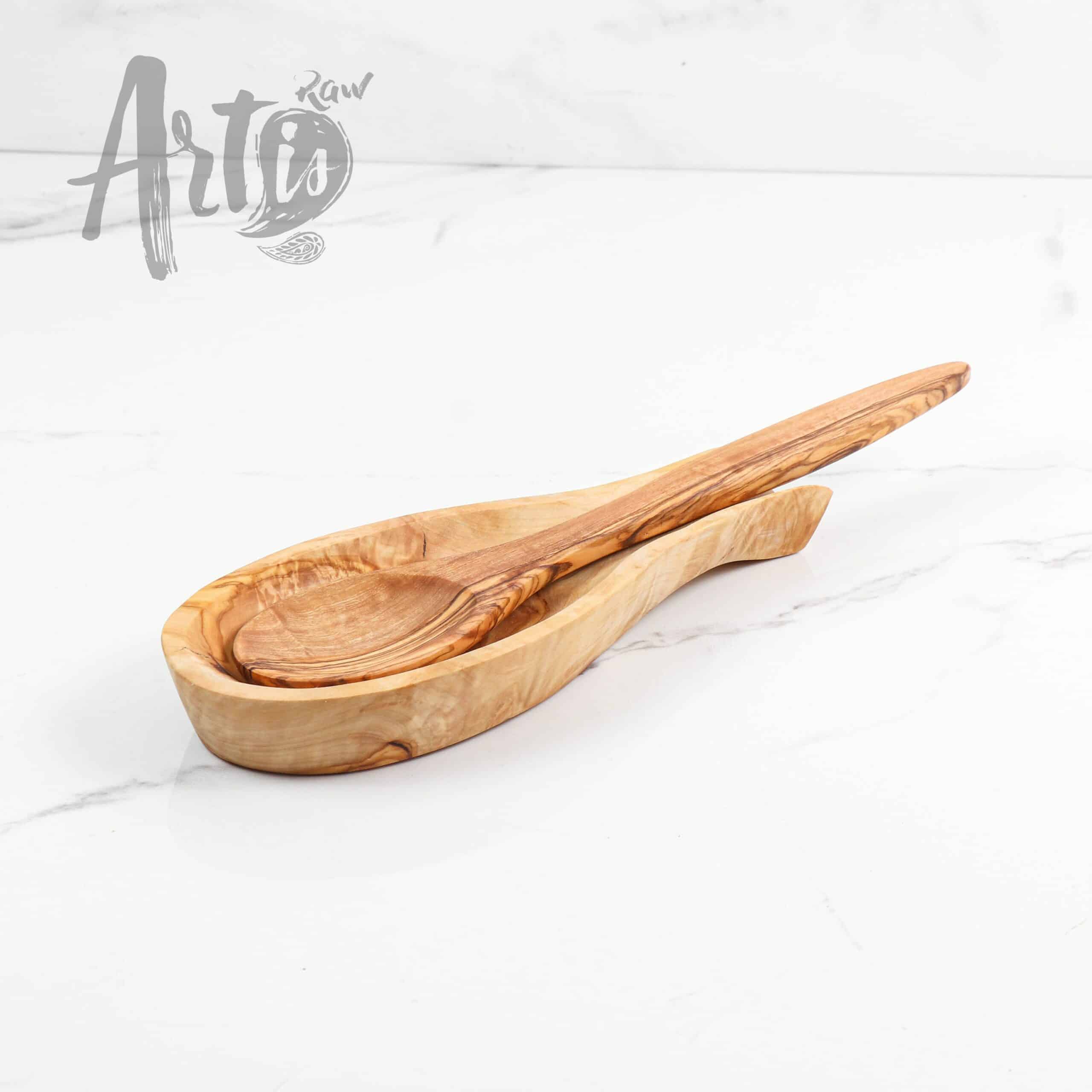 Handmade Wooden Spoon Holder, Spoon Rest for Oven