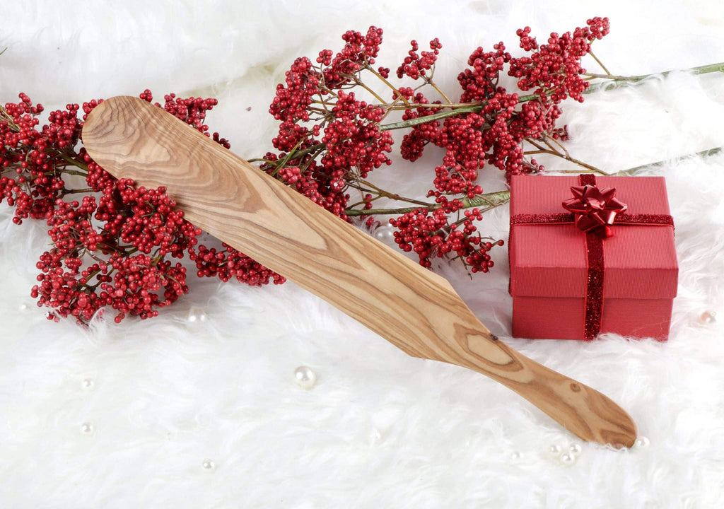 Straight Spatula Handmade from Olive Wood