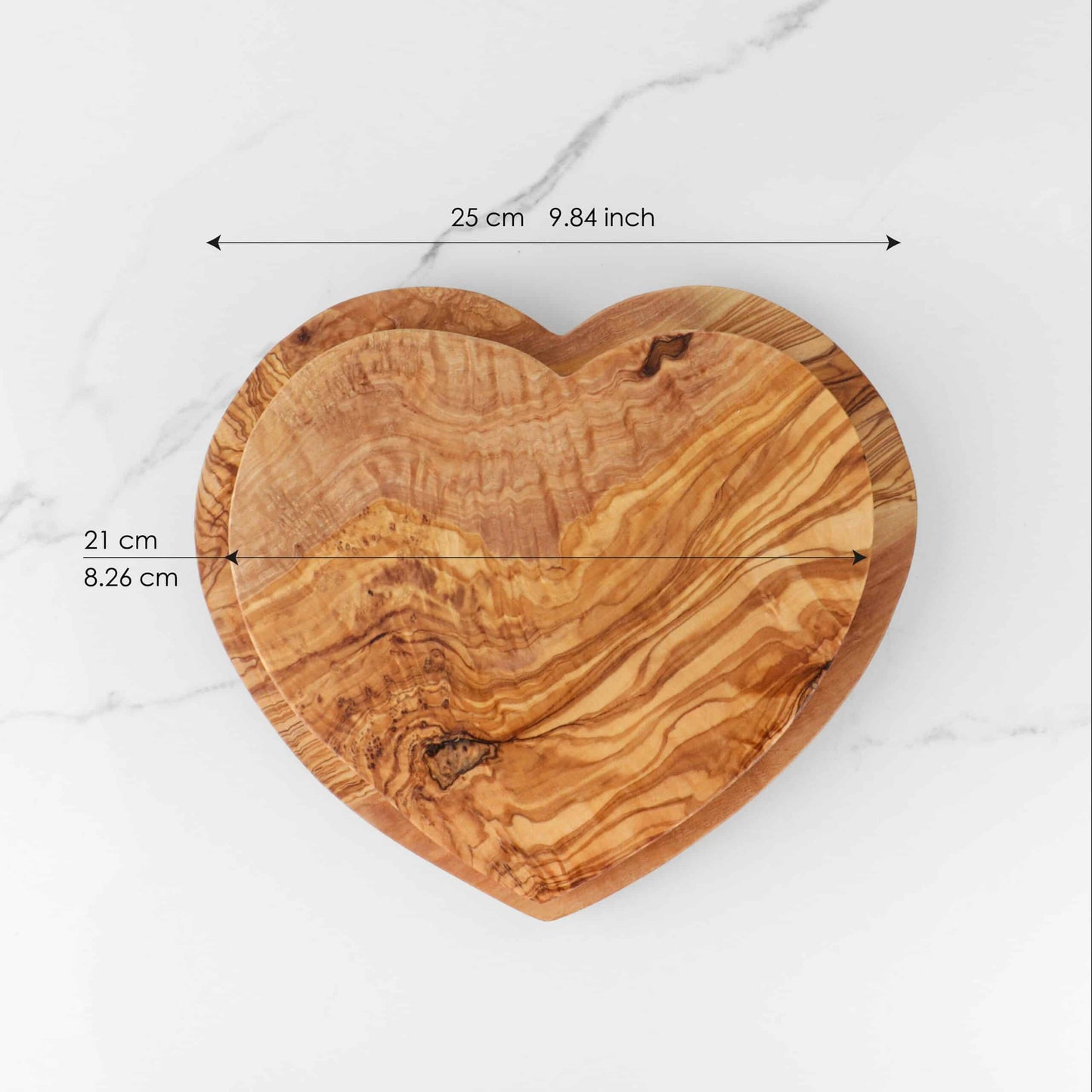 Wood Heart Shaped Charcuterie Board