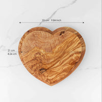 Wood Heart Shaped Charcuterie Board