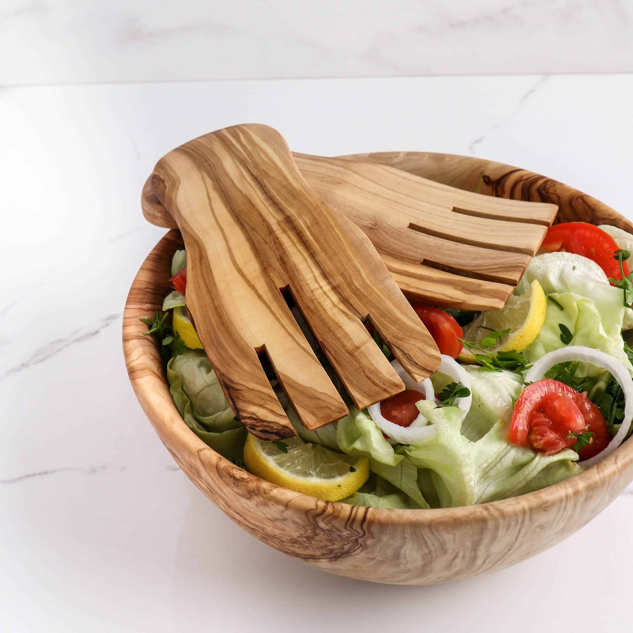 Handmade Olive Wood Salad Servers
