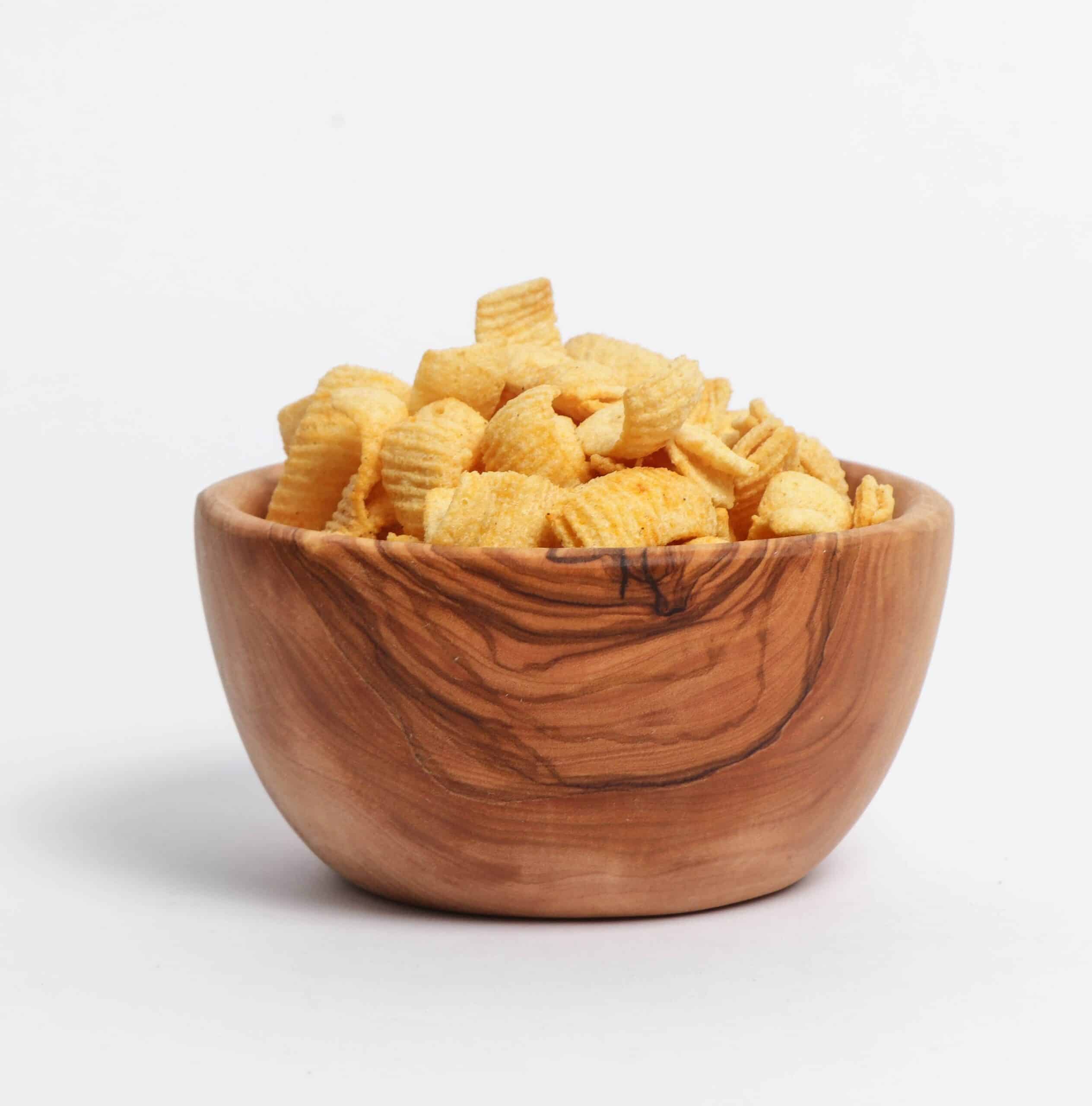 Medium Handmade Olive Wood Bowl – Natural Rustic Serveware