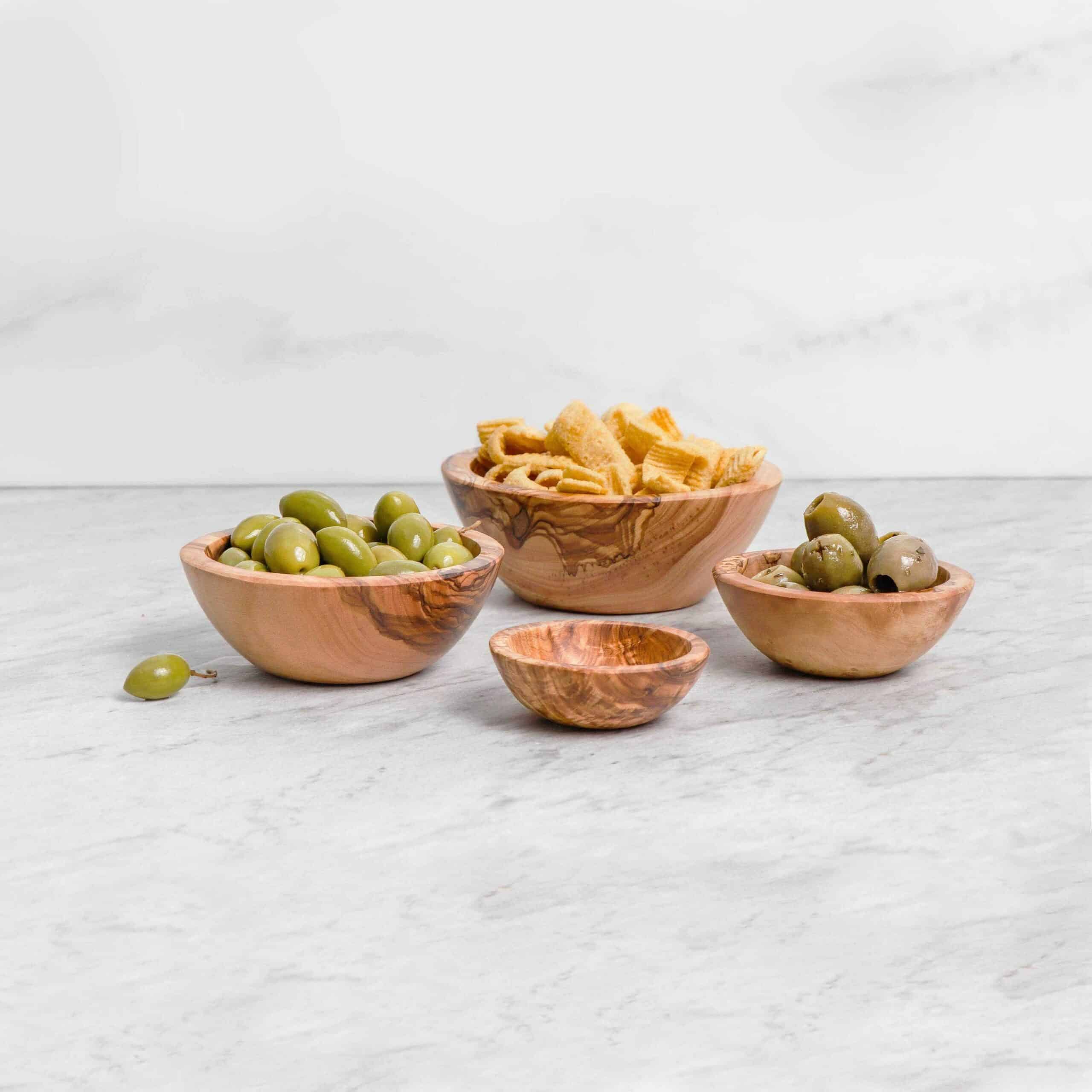 Set of 5 Handmade Wooden Bowls