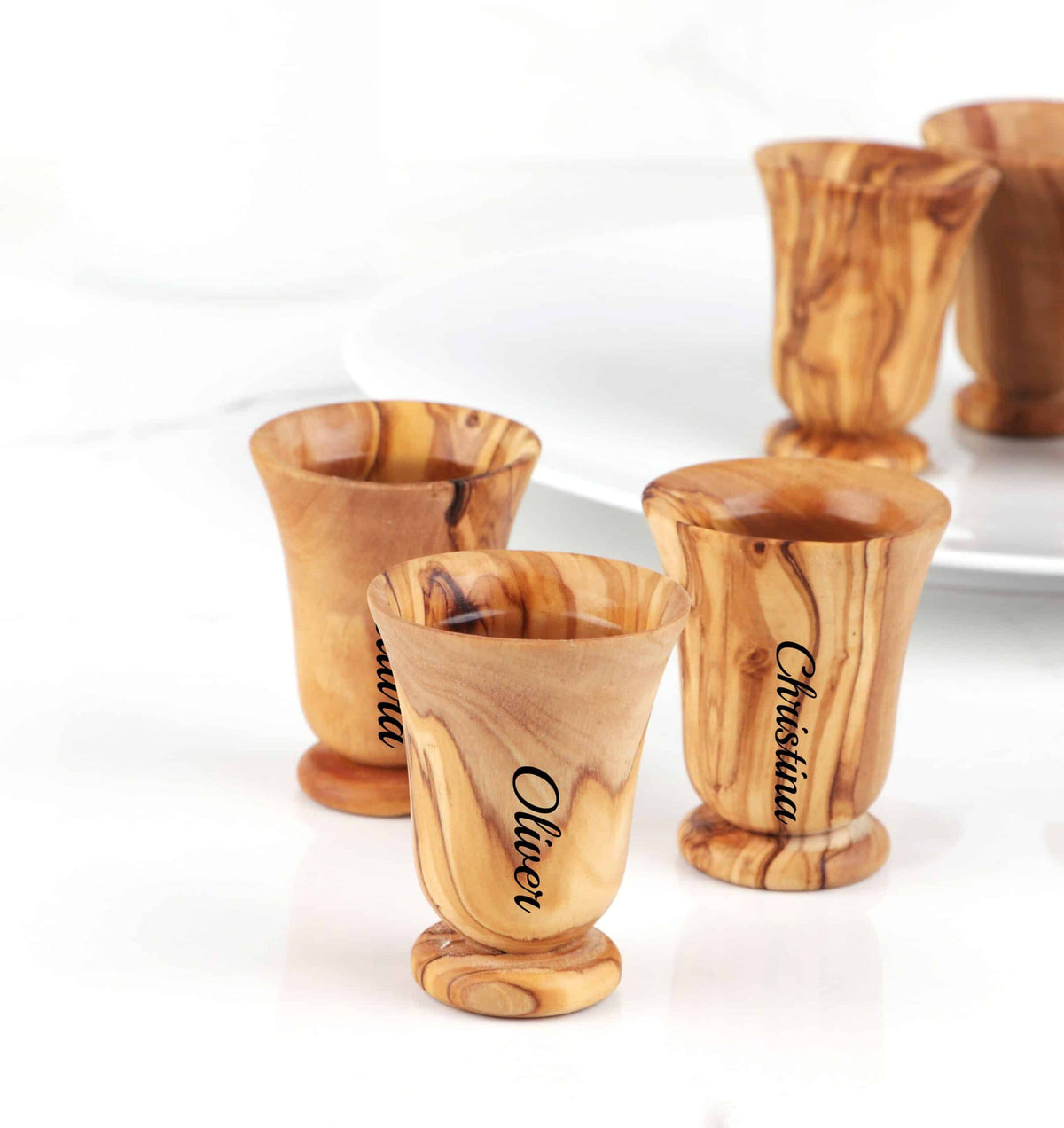 Personalized Wooden Shot Glasses Set
