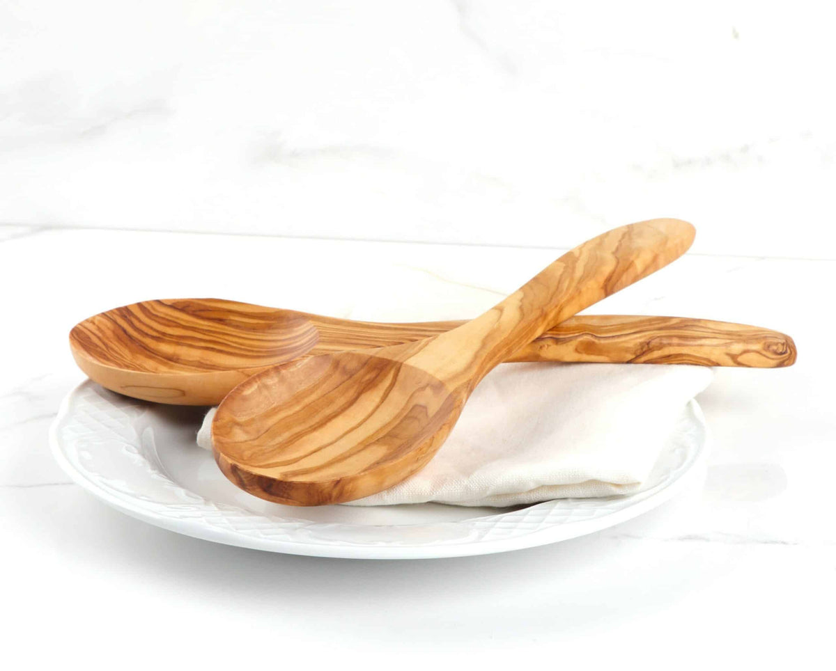 Set of 2 Olive Wood Cooking Spoons