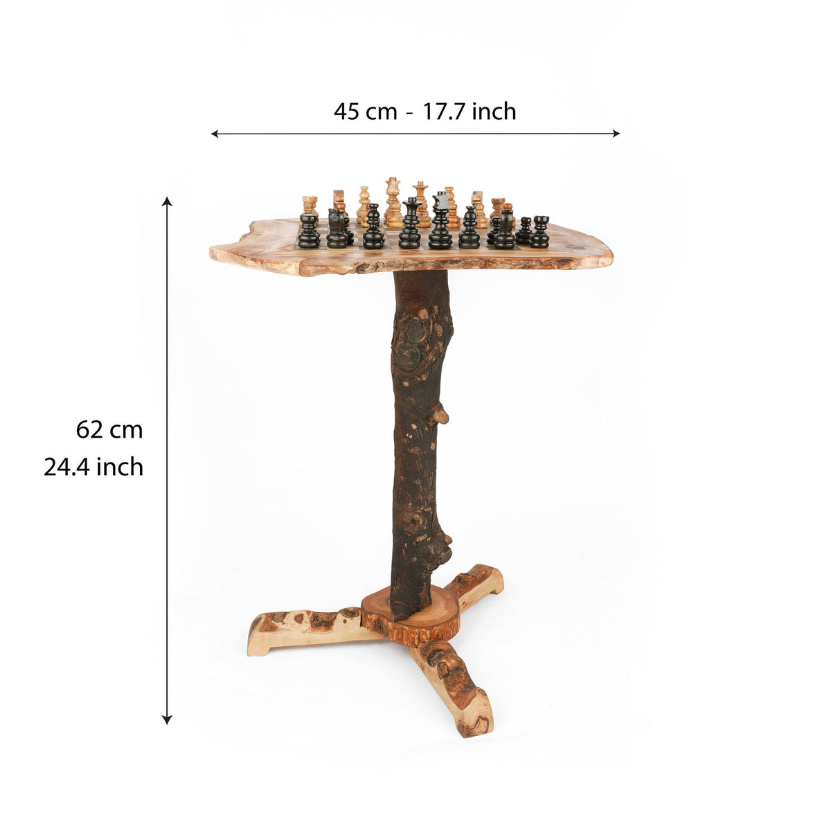 Luxury Wood Chess Table with Wooden Chess Pieces