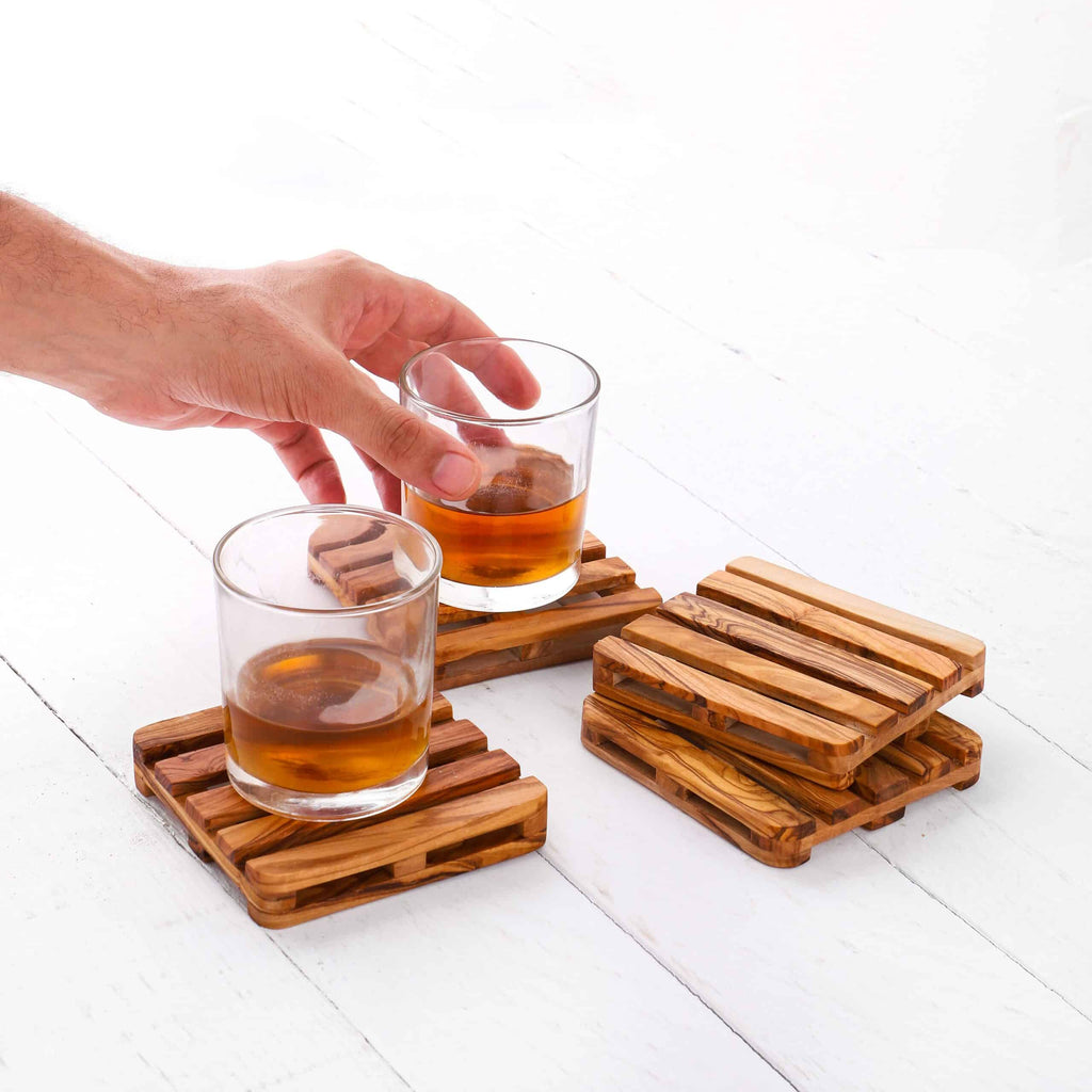 Set of 4 Personalized Wooden Coasters