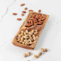 Divided serving dish made of Tunisian Olive Wood