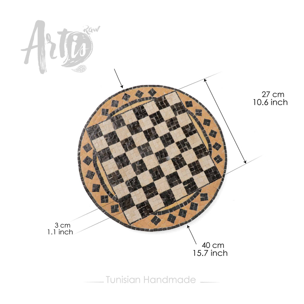 Elegant Marble & Olive Wood Chess Set – Hand-Carved Wooden Chess Pieces