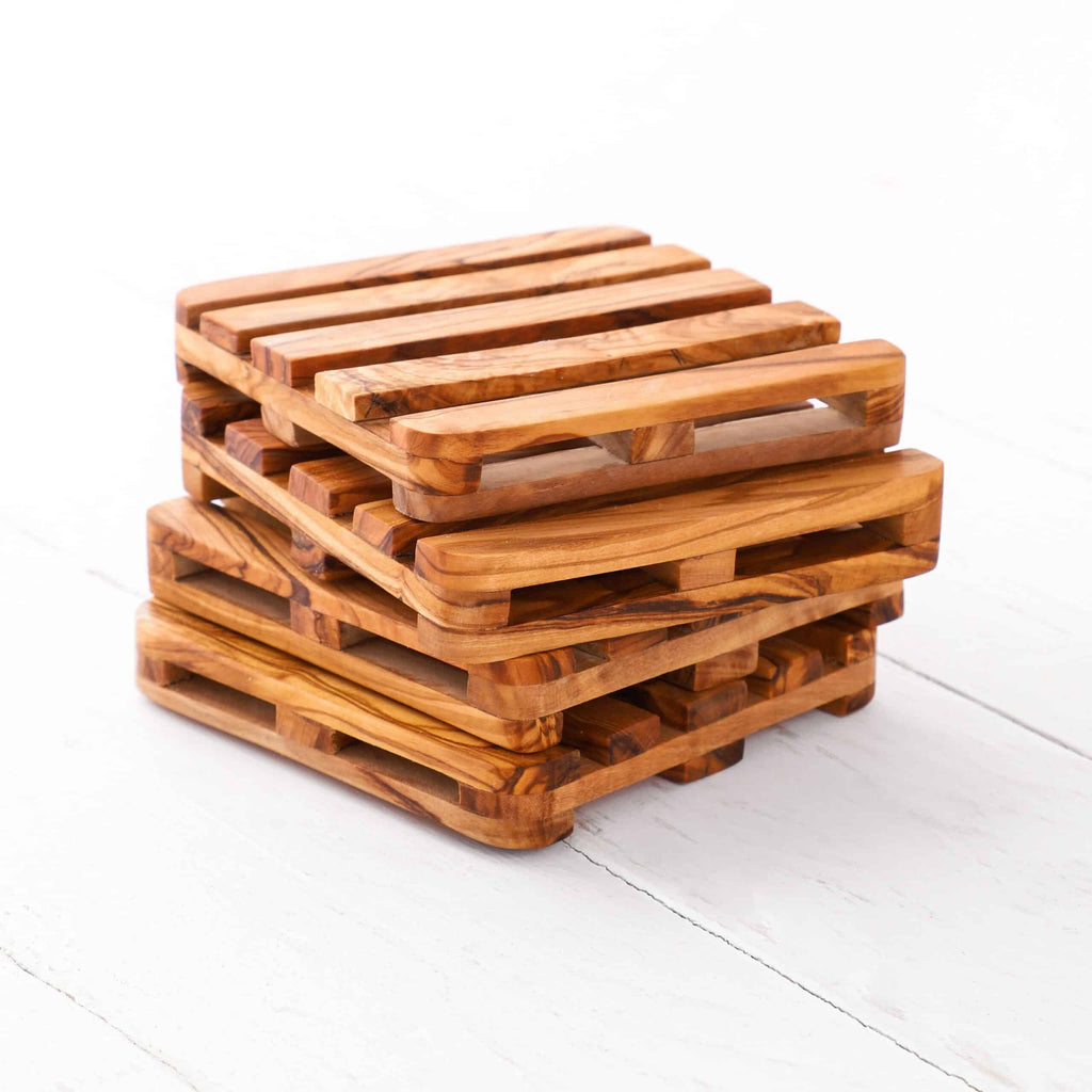 Set of 4 Personalized Wooden Coasters