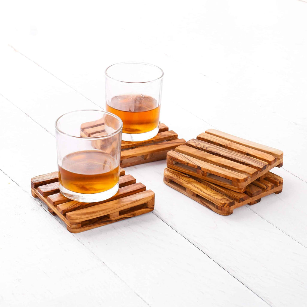 Set of 4 Personalized Wooden Coasters