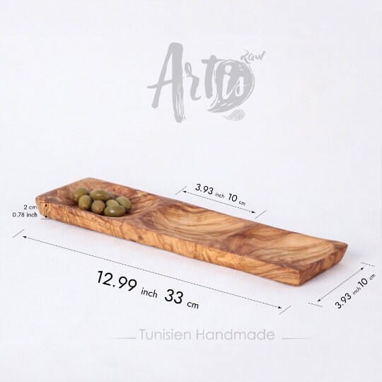 Divided Dish Handmade from Olive Wood
