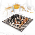 Elegant Marble Chess Set with Wooden Chess Pieces
