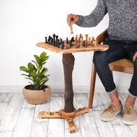 Luxury Wood Chess Table with Wooden Chess Pieces