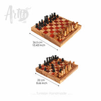 Folding Wooden Chess Set with Storage