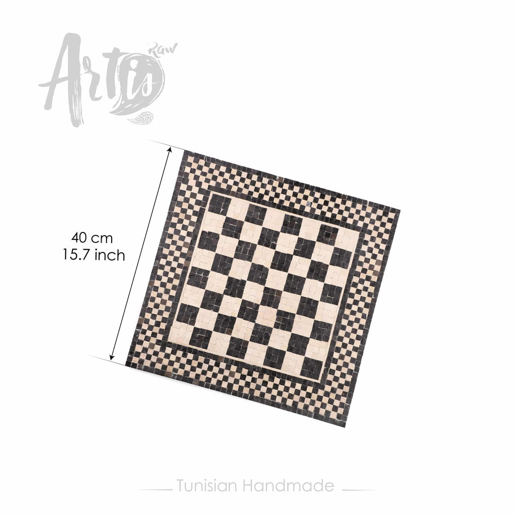 Elegant Marble Chess Set with Wooden Chess Pieces