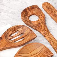 Set of 5 Olive Wood Kitchen Utensils