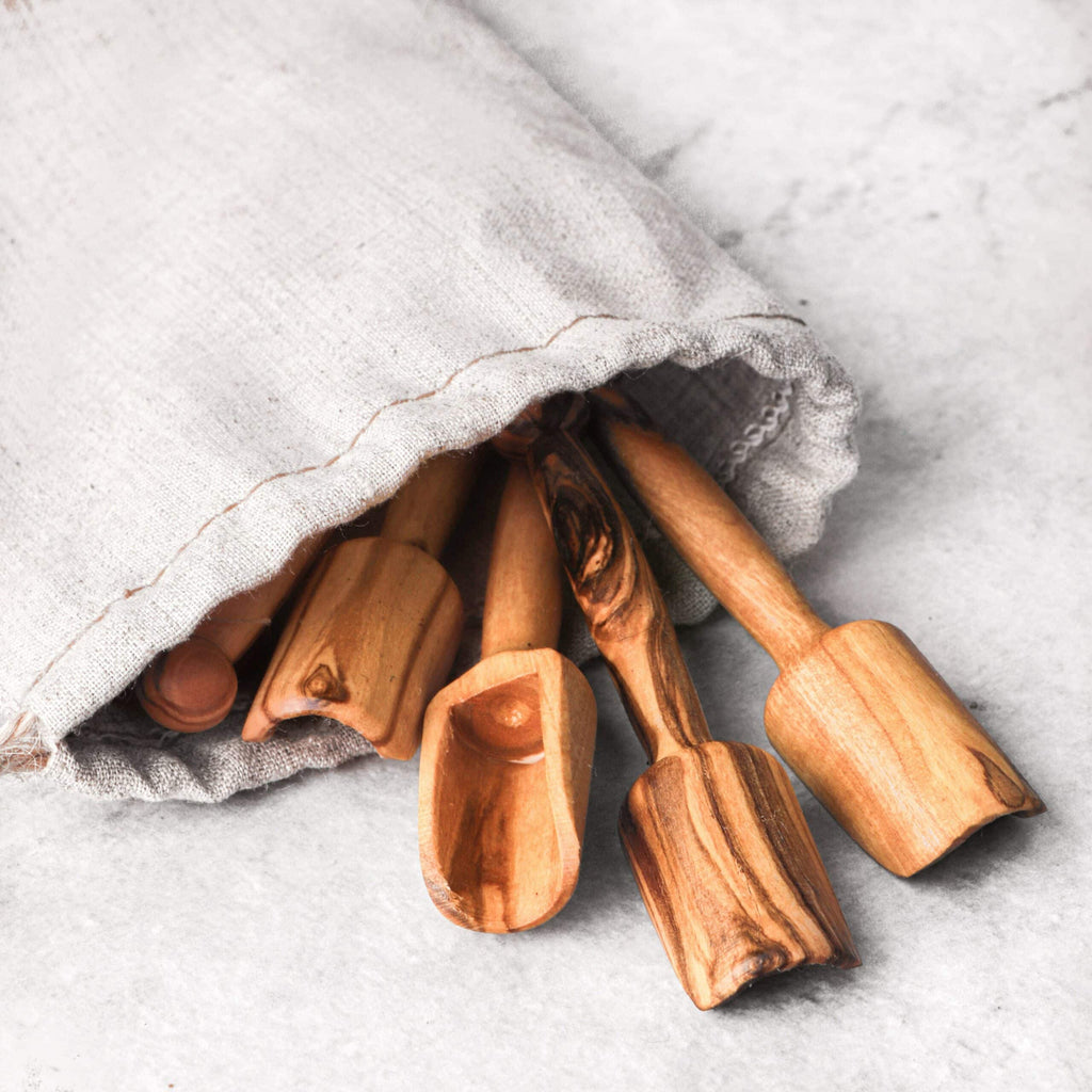 Functional Handmade Olive Wood Mini Spoons – Natural Kitchen Utensils