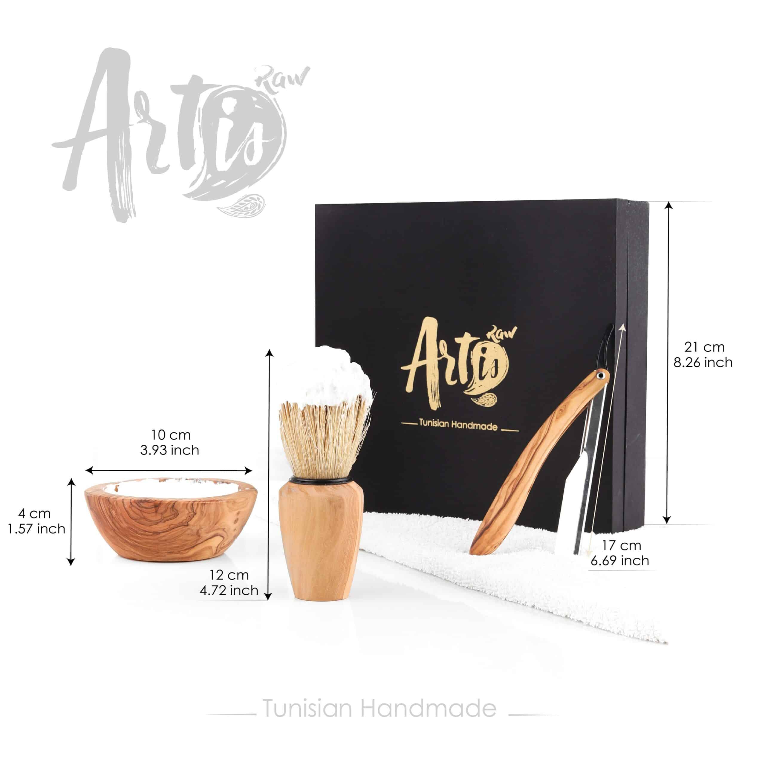 Shaving Kit handmade from Olivewood