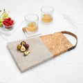 Marble and Wood Cutting Board with Handle