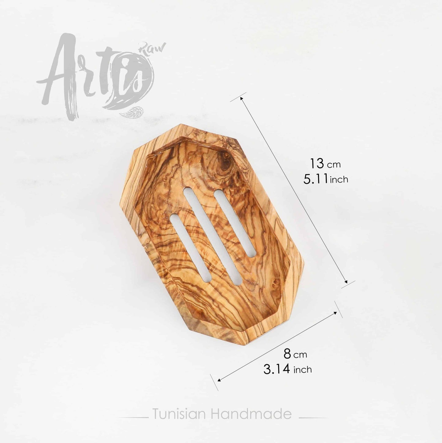 Soap Dish Tray Handmade from Olive Wood