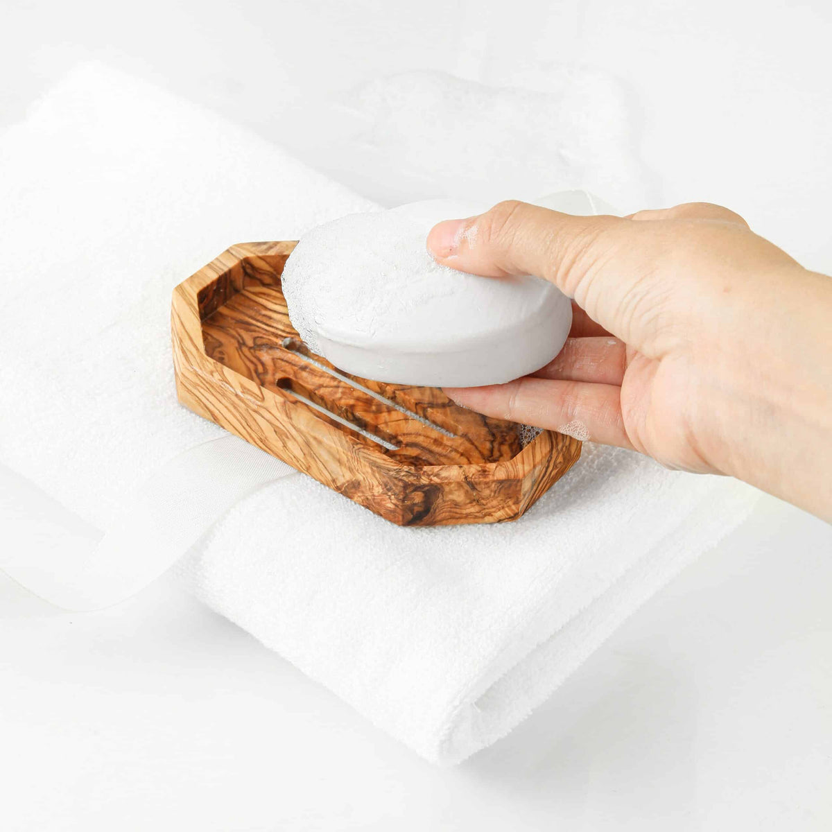 Soap Dish Tray Handmade from Olive Wood