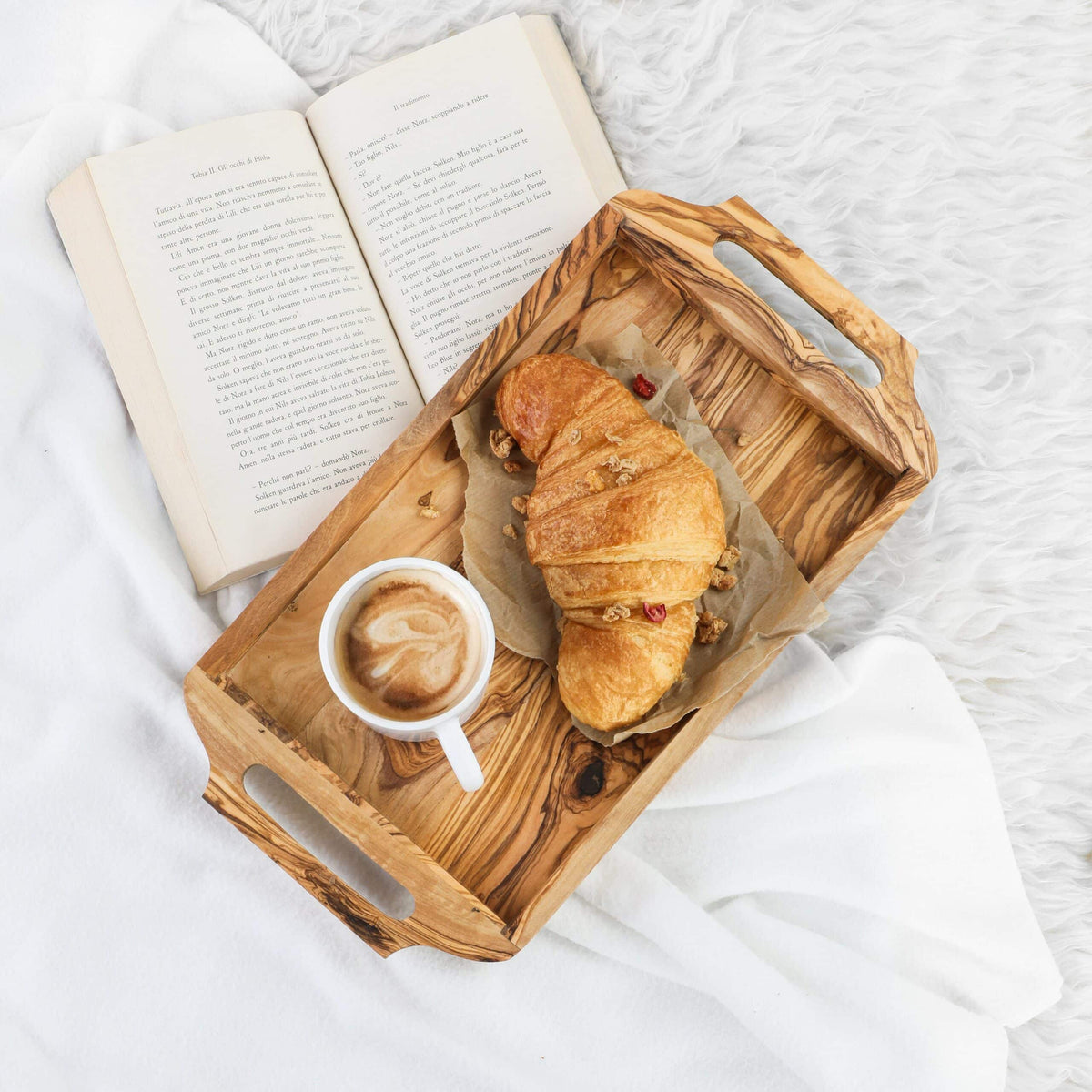 Wooden Tray with Handles