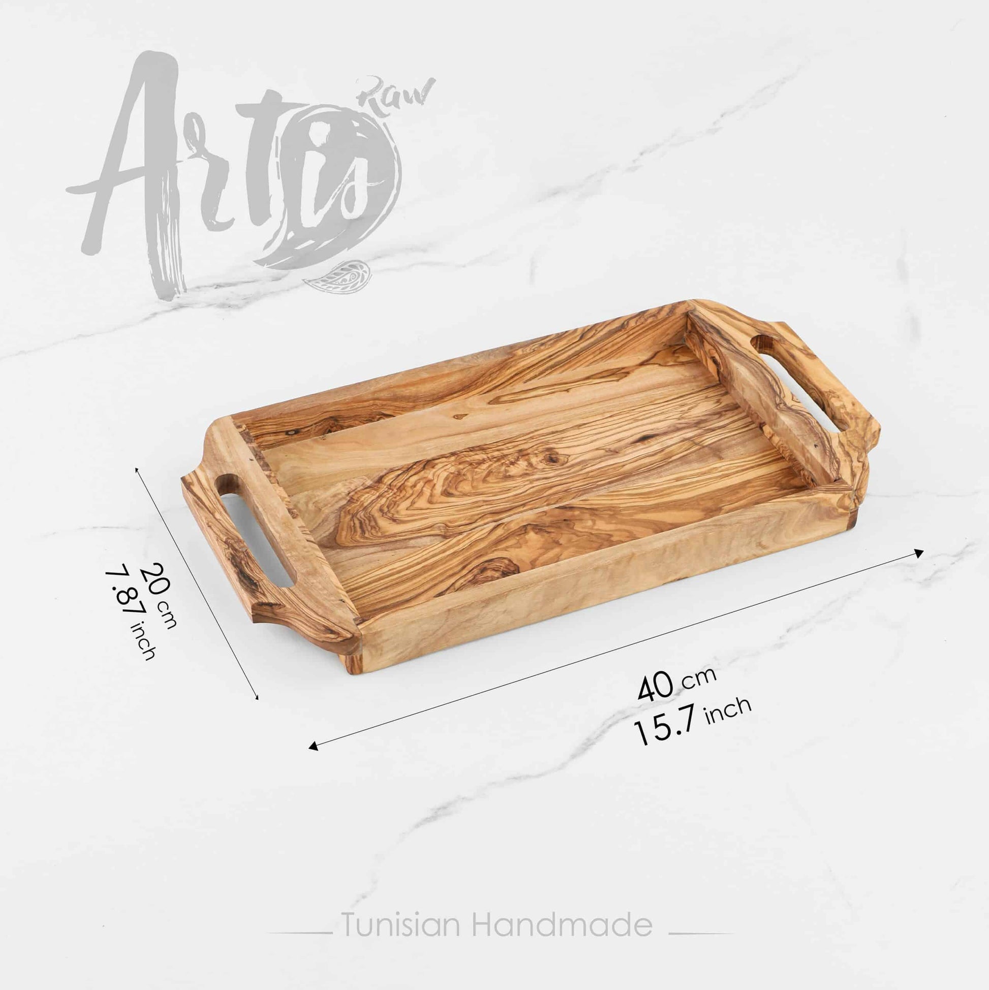 Wooden Tray with Handles