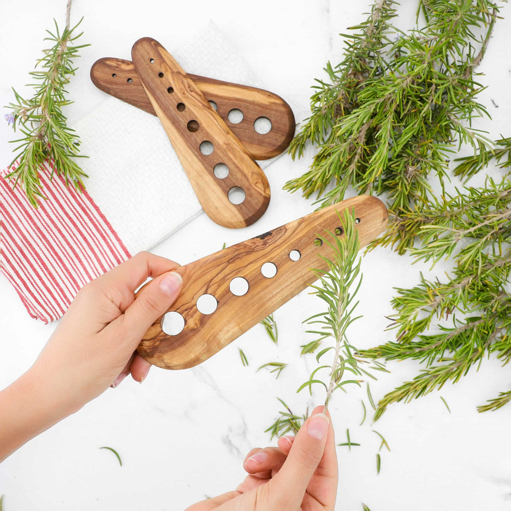 Practical Wooden Herb Stripper, Useful Kitchen Tool