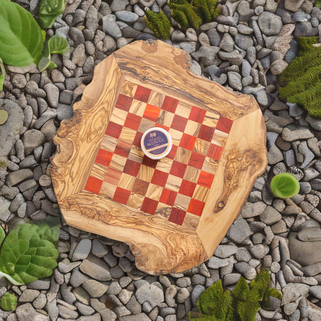 Olive Wood Chess Board Only – Handmade by Artisraw