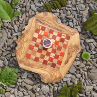 Olive Wood Chess Board Only – Handmade by Artisraw