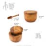 Wooden Salt Cellar with Lid and Wooden Spoon - Image 2