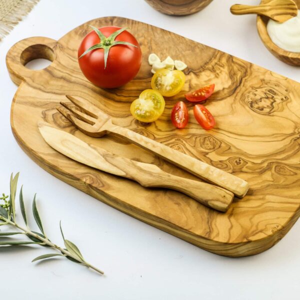 Rectangular Olive Wood Cutting Board