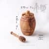 Wooden Honey Pot with Wooden Dipper - Image 2