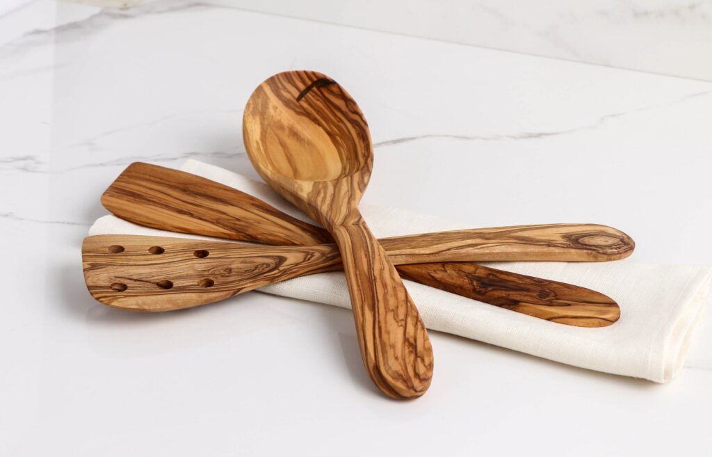 Olive Wood Utensils Set Handmade Artisraw