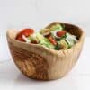 Salad Wood Bowl with Wooden Salad Tongs - Image 4