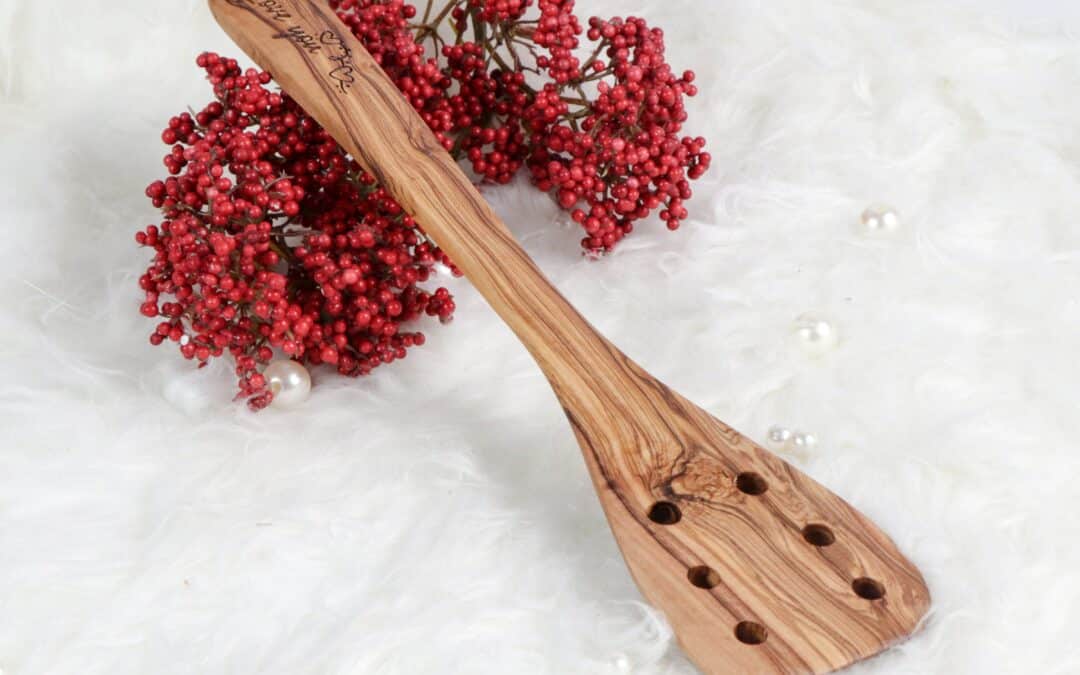Wooden Spatula with Holes