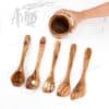 Kitchen Utensil Set Handmade from Olive Wood - Image 4