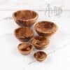 Handmade Olive Wooden Serving Bowls - Image 3