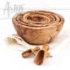 Handmade Olive Wooden Serving Bowls - Image 5