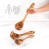 Handmade Wooden Ladle Spoon Set of 3