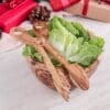 Salad Wood Bowl with Wooden Salad Tongs - Image 3