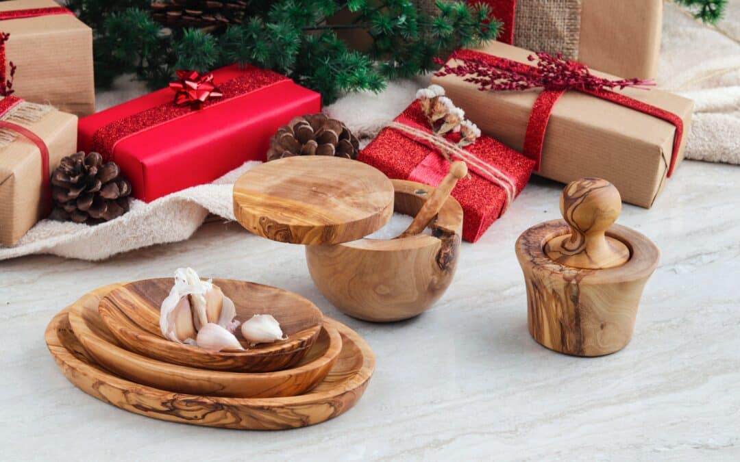 Set of Wood Kitchen Accessories, Wood Gifts