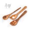 Set of 3 Wooden Utensils for Cooking - Image 3