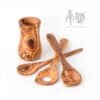 Set of 3 Wooden Utensils for Cooking - Image 4